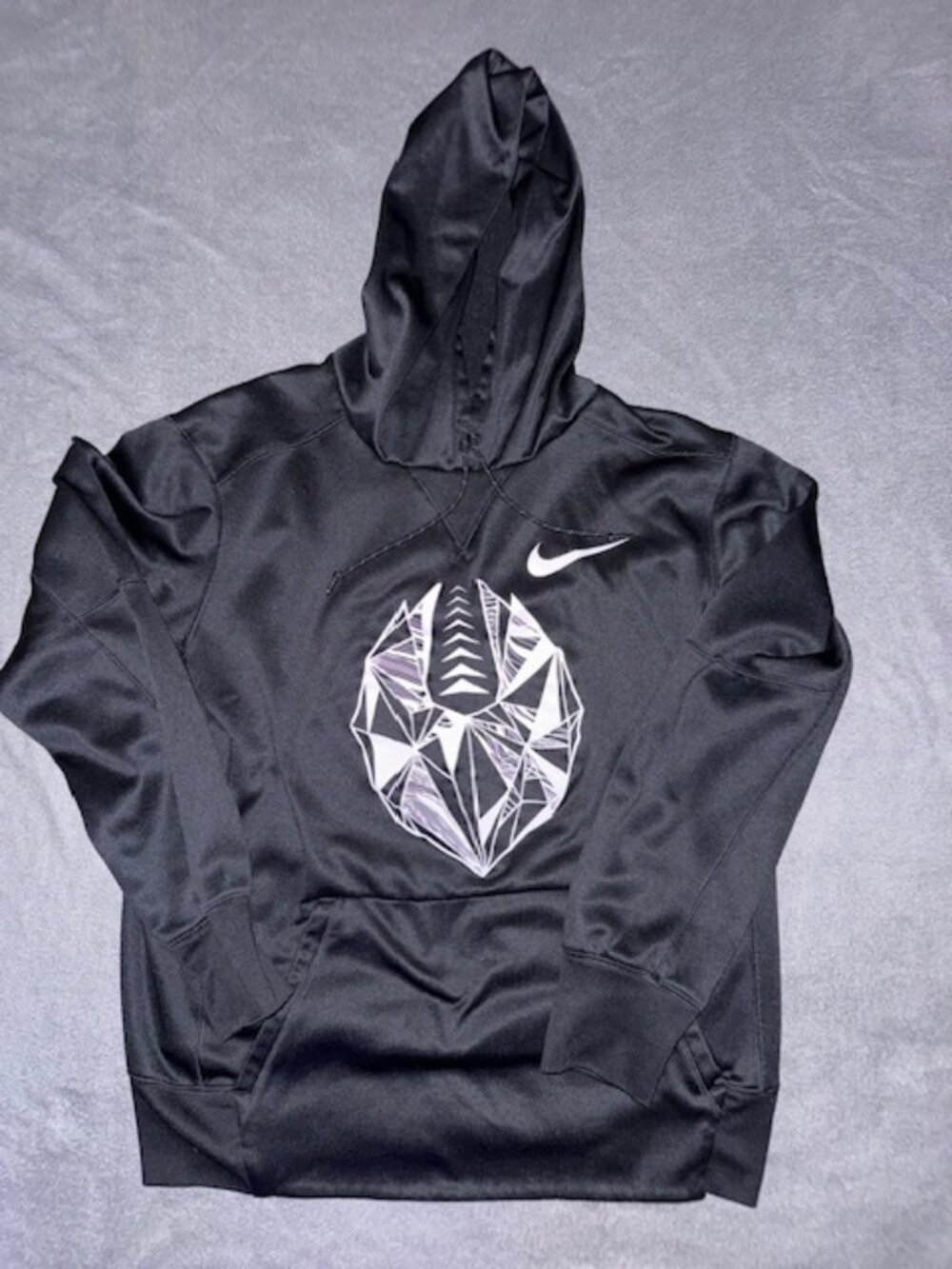 Nike Football Therma DrFit Hoodie Men’s Size M Black Pullover